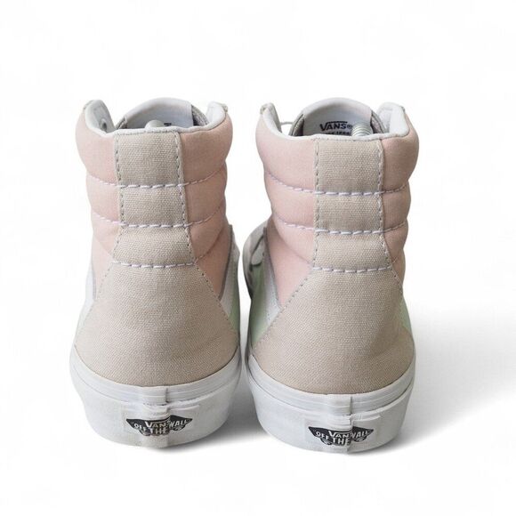 Vans Sk8-Hi Canvas Colorblock Skate Shoes "Grey / Pink / Green" Women's 8 - Picture 5 of 11